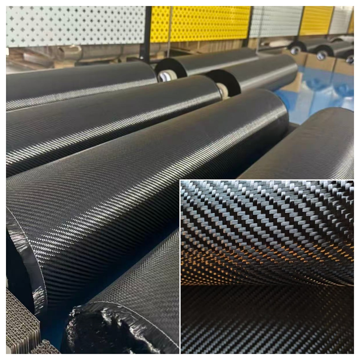 Crepe Pan Carbon - [Grado A] Tela de Fibra de