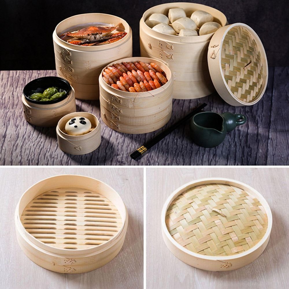 Bao Steamer Bamboo - Cesta de vapor de bambú con