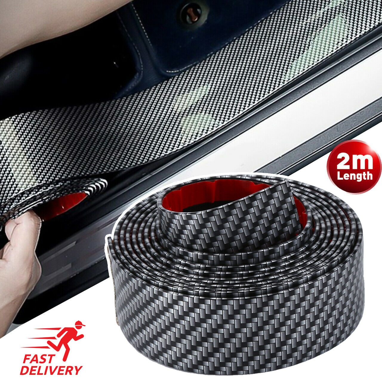 Crepe Pan Carbon - Pegatinas de coche de 2M, Protector