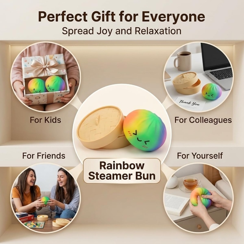 Juguete Antiestrés Glitter Bao - Bao Steamer Bamboo reseña y precio