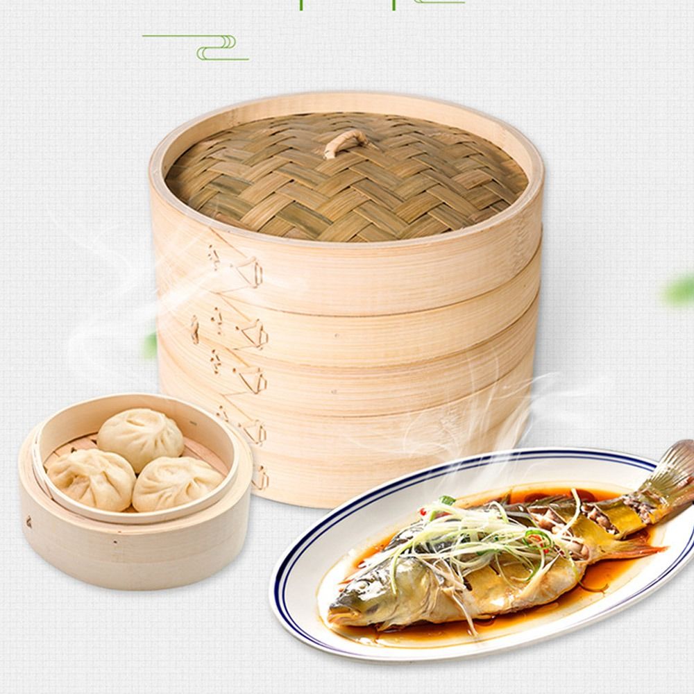 Cesta de vapor china, cesta de - Bao Steamer Bamboo reseña y precio
