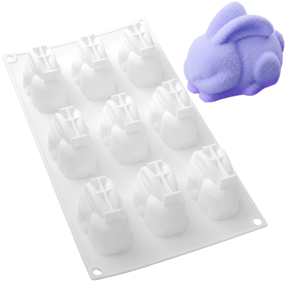 Molde de silicona de 9 cavidad - Bunny Cake Mold reseña y precio